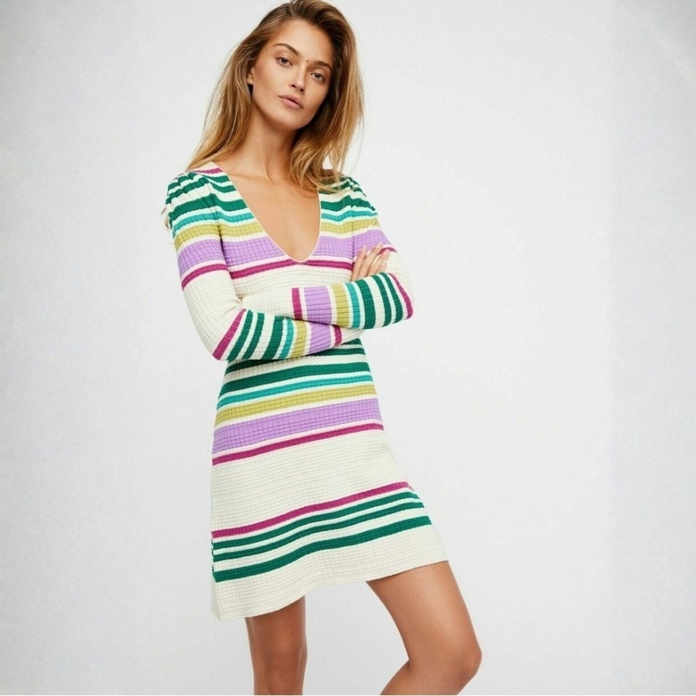 Free People Striped Sweater Dress